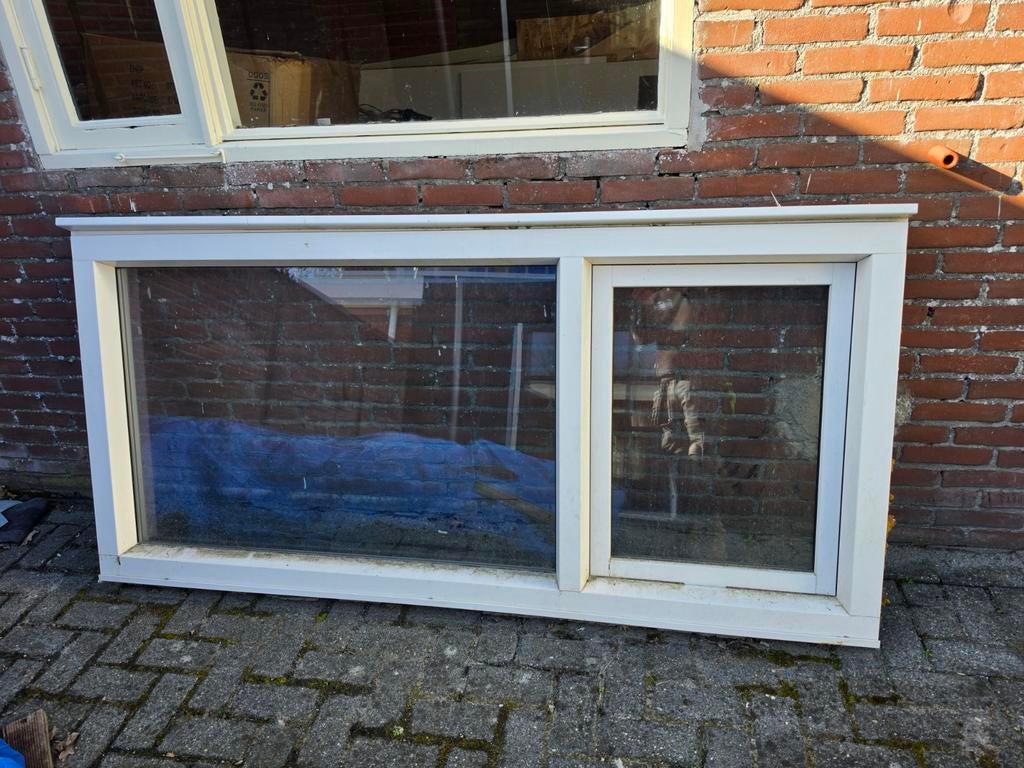 Kunststof kozijnen met draaikiepraam, Ophalen of Verzenden, Nieuw, Overige typen, Dubbelglas