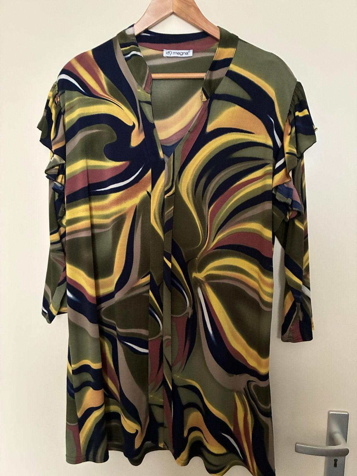 Magna tuniek blouse maat 46 - Kleurrijke print, Ophalen of Verzenden, Zo goed als nieuw, Maat 46/48 (XL) of groter, Meerkleurig