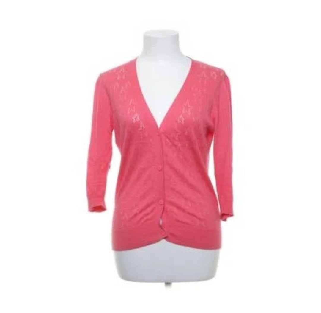 Sandro Roze Ajour Vestje Maat 2 (36/38), Maat 38/40 (M), Verzenden, Sandro, Roze