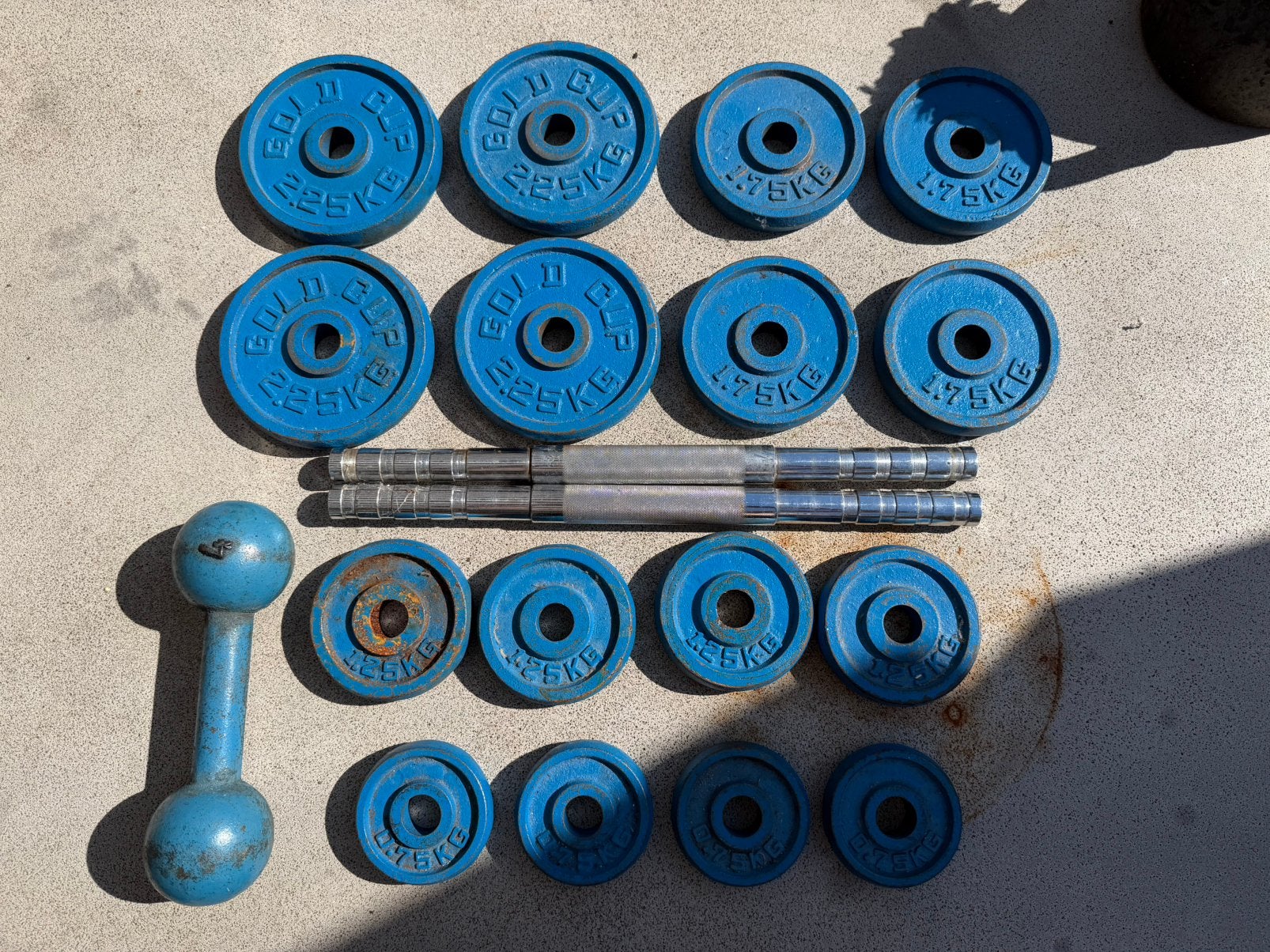Verstelbare dumbel set, Ophalen, Gebruikt, Dumbbell