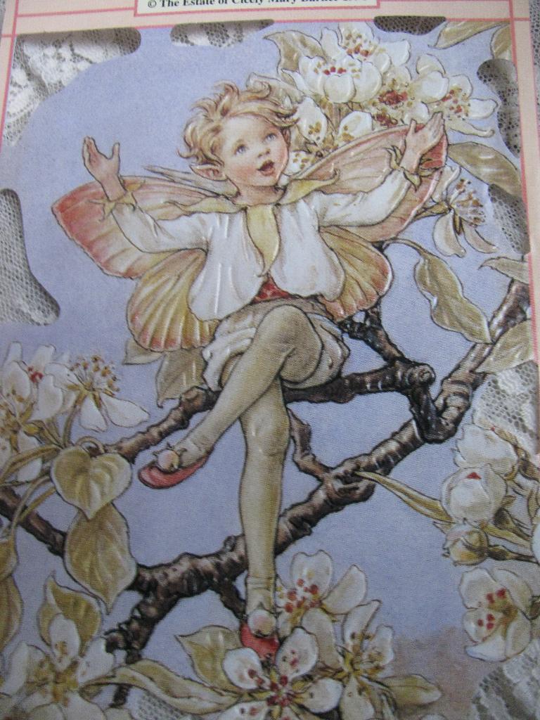 Groot Vintage Poesieplaatje uit 1996 - Flower Fairy, Verzamelen, Verzenden