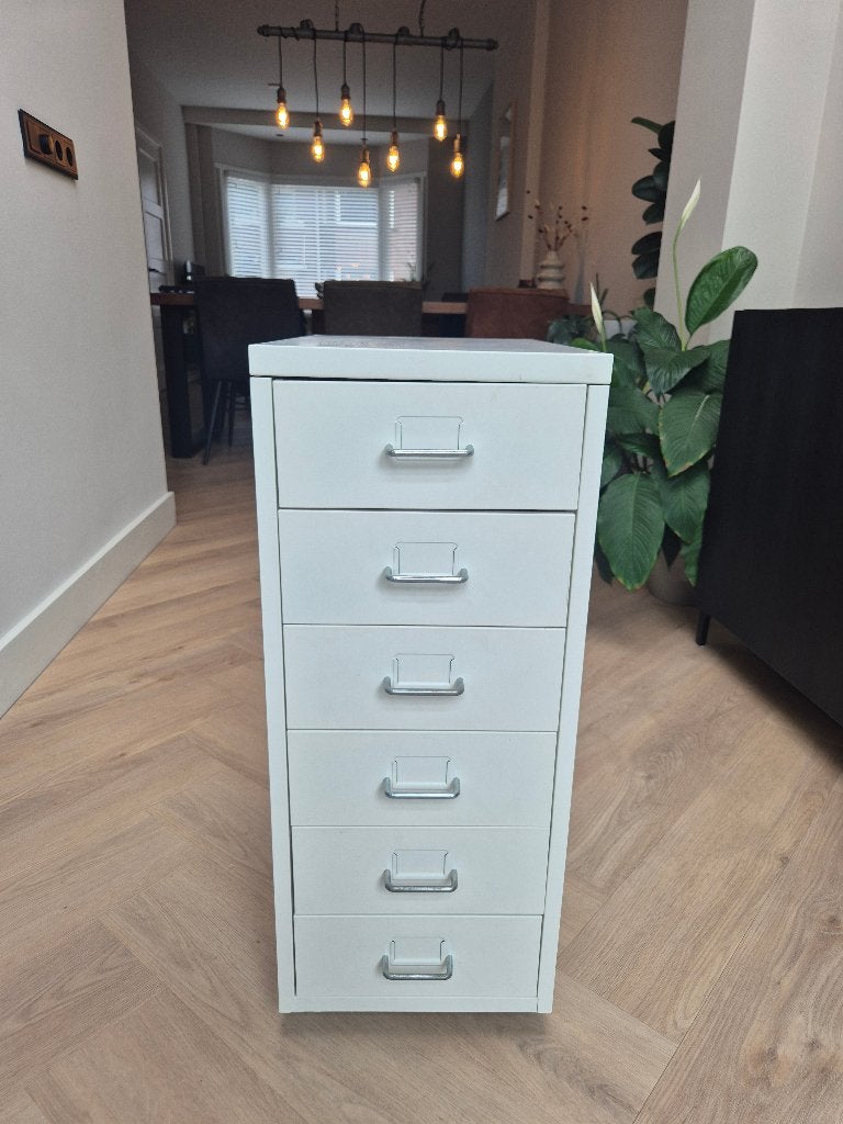 Wit ladeblok op wielen (HELMER serie Ikea), Ophalen, Minder dan 50 cm, Gebruikt, 5 laden of meer