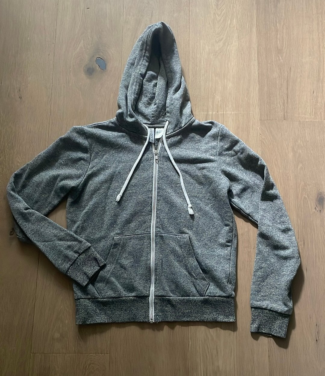 H&M basics grijs hoodie vest met rits maat XS, Ophalen of Verzenden, Zo goed als nieuw, Jongen of Meisje, Trui of Vest