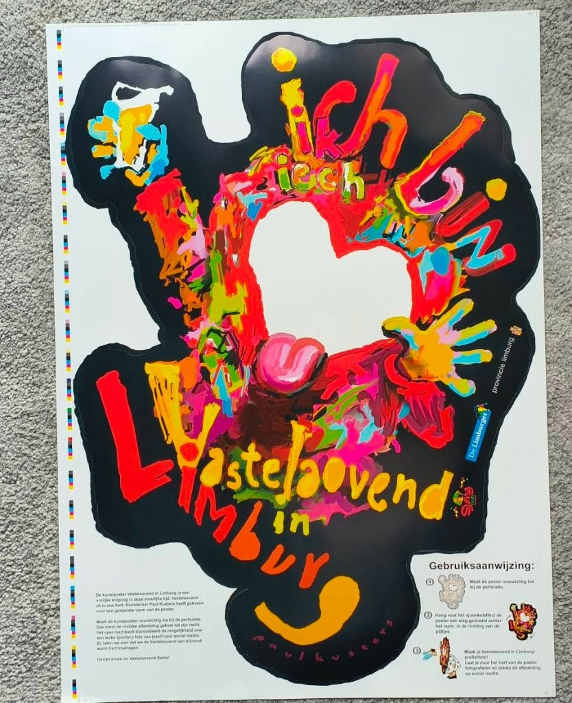 Carnaval poster Paul Kusters 2022, Rechthoekig Staand, Deurposter of groter, Nieuw, Ophalen of Verzenden