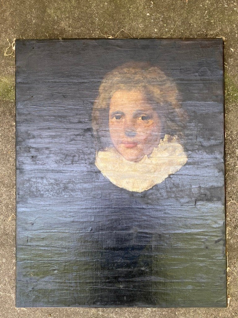 portretschilderij, Antiek en Kunst, Kunst | Schilderijen | Klassiek, Ophalen of Verzenden, Portret of Personen, Doek
