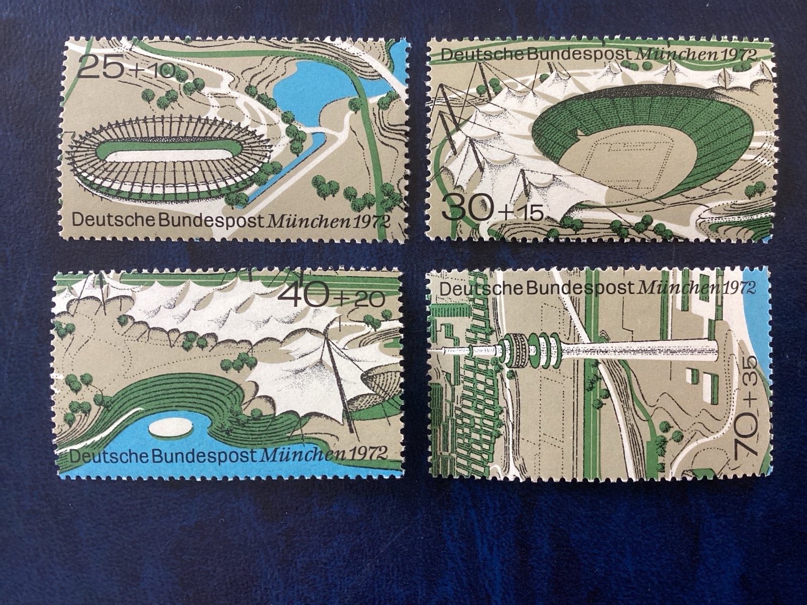 Duitse Bundespost München 1972 Olympische Spelen Postfris, Postzegels en Munten, Ophalen of Verzenden, BRD, Gestempeld