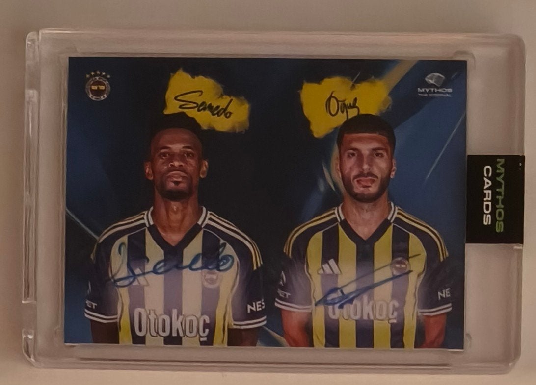 Oguz Aydin & Nelson Semedo Fenerbahçe Autograph 1/1, Verzamelen, Ophalen of Verzenden, Zo goed als nieuw, Buitenlandse clubs, Poster, Plaatje of Sticker