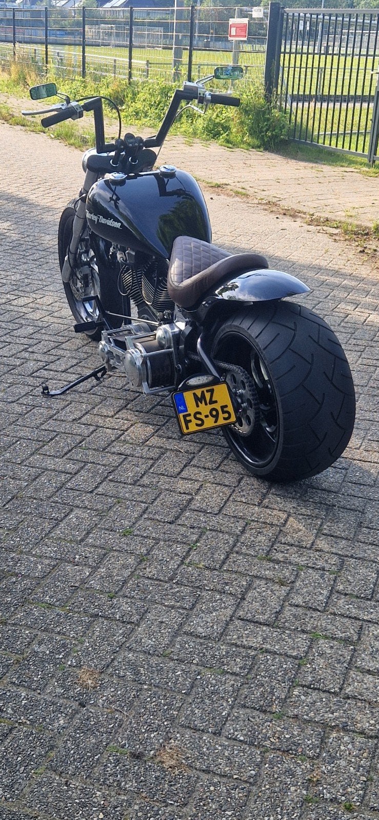 Super dikke chopper harley davidson custom, Motoren, 2 cilinders, Gebruikt, Particulier, Handgeschakeld