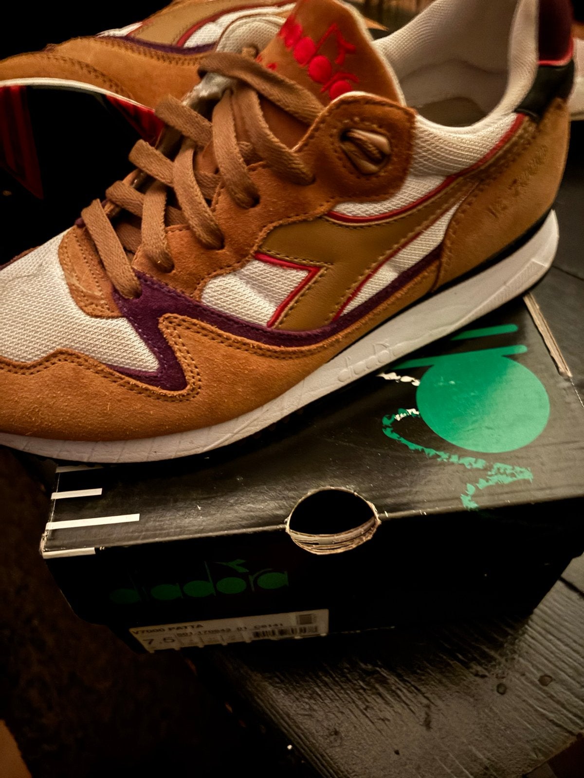 Diadora V7000 Patta sneakers voor heren - Maat 41, Bruin, Nieuw, Ophalen of Verzenden, Sneakers of Gympen