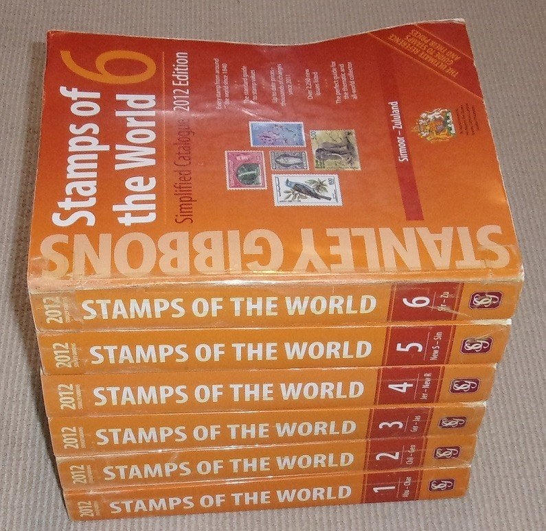 Catalogus Wereld, Stanley Gibbons 2012, 6 boeken., Postzegels en Munten, Postzegels | Toebehoren, Ophalen, Catalogus