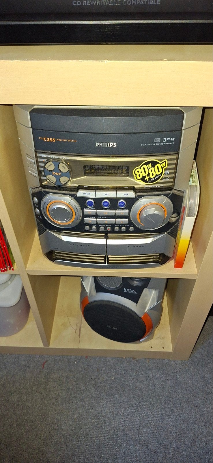 Philips FW-C355 Mini Hifi Systeem met 3 CD-wisselaar, Ophalen of Verzenden