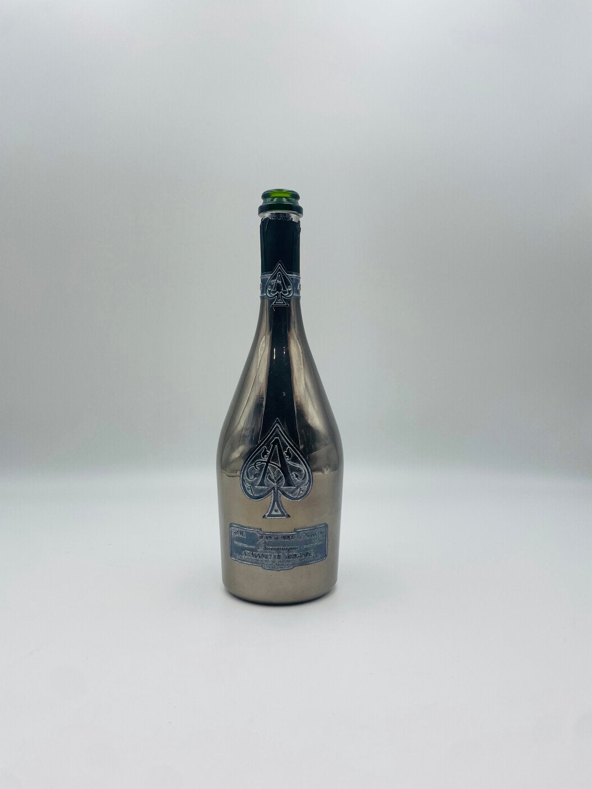 Lege Armand de Brignac Blanc de Noirs champagnefles, Gebruikt, Ophalen of Verzenden, Modern, Glas