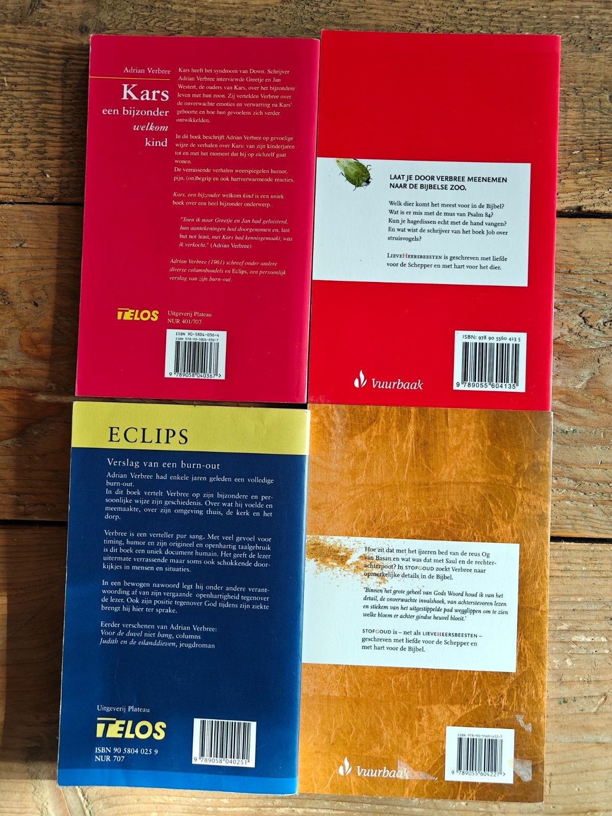 4 Boeken van Adrian Verbree., Ophalen of Verzenden, Zo goed als nieuw