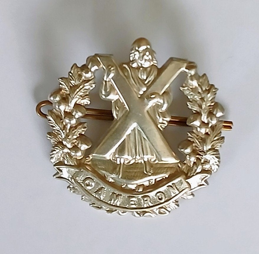 Cameron Highlanders Cap Badge Wo2, Verzamelen, Ophalen of Verzenden, Engeland, Embleem of Badge