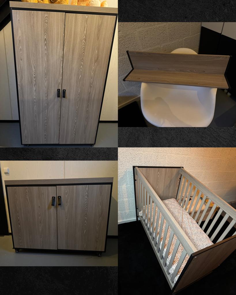 Mooie complete baby/kinderkamer (bed, kledingkast, commode), Ophalen, Zo goed als nieuw, Jongetje of Meisje