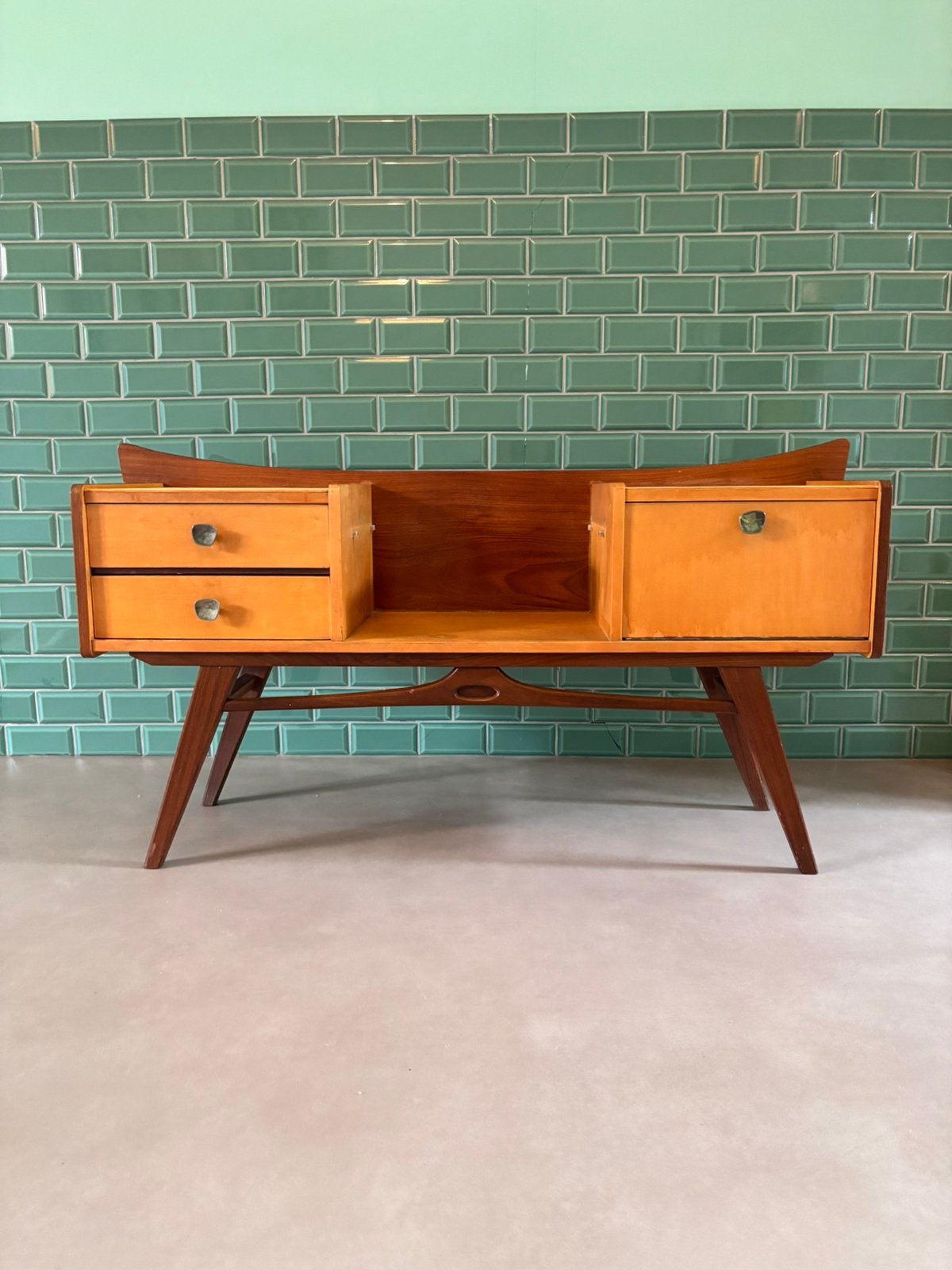 Vintage dressoir/kastje, Ophalen, 50 tot 100 cm, Zo goed als nieuw, 3 of 4 laden