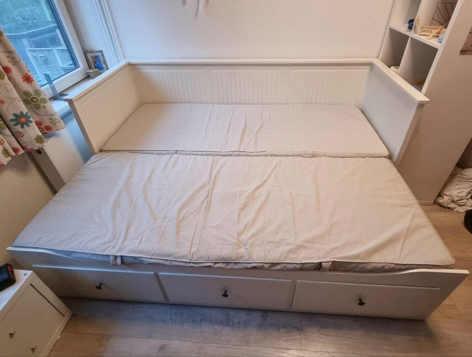 IKEA Hemnes Bedbank met 3 lades - Wit, Ophalen, Gebruikt, Eenpersoons, Wit