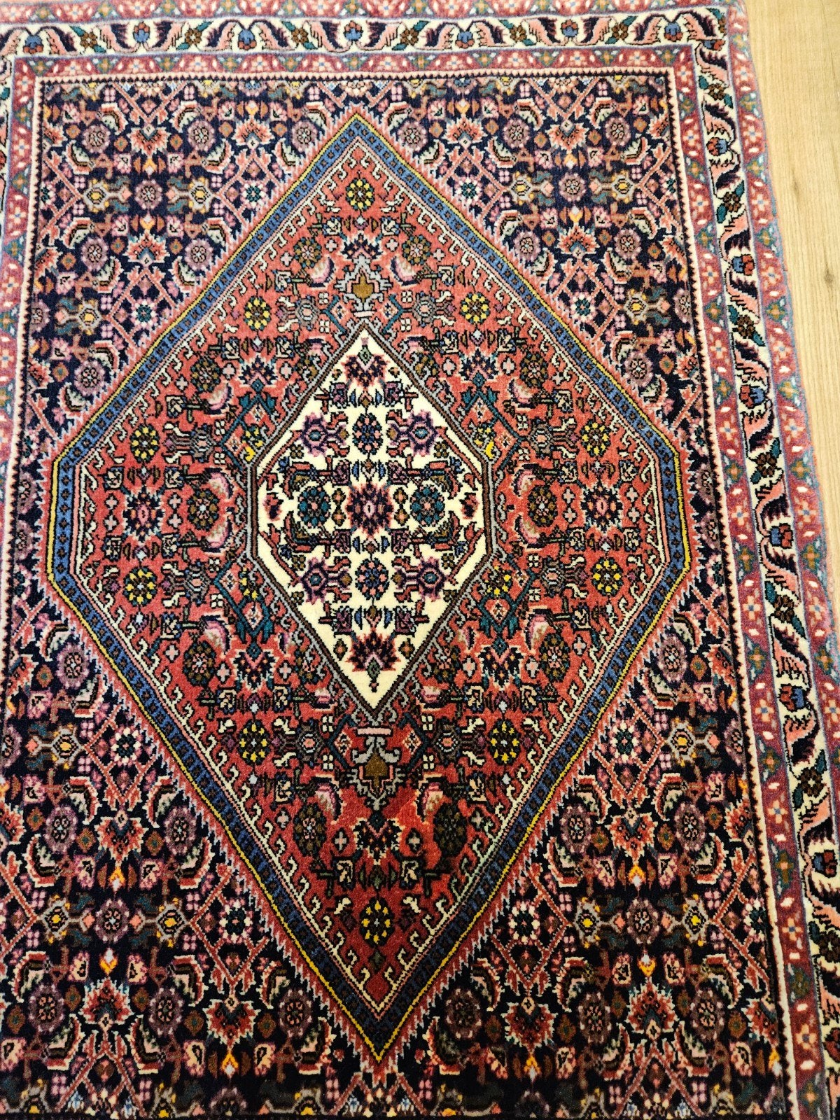 Vintage handgeknoopt perzisch tapijt bidjar 98x70, Info@SlatsAntiek.nl, 50 tot 100 cm, Perzisch, Rechthoekig