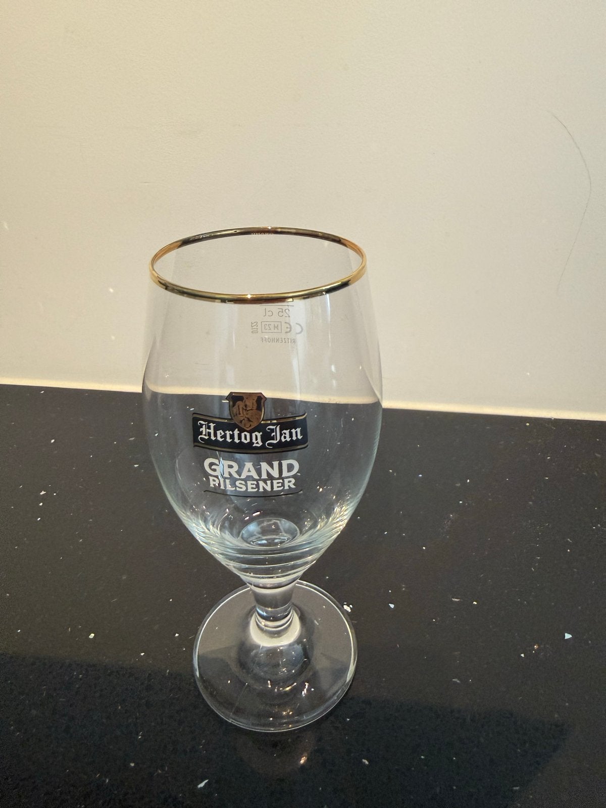 Hertog Jan Grand Pilsener bierglas - 25 cl, Ophalen of Verzenden, Zo goed als nieuw, Glas