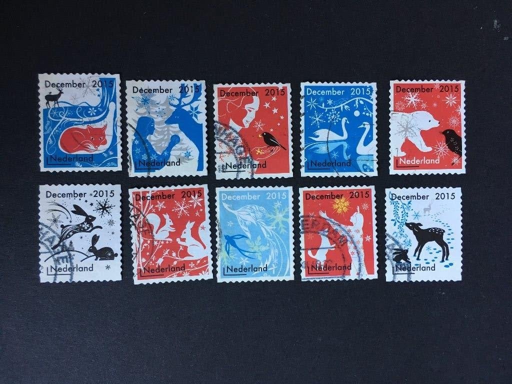 956e Nederland 2015 Decemberzegels compleet - gestempeld, Ophalen of Verzenden, Na 1940, Gestempeld