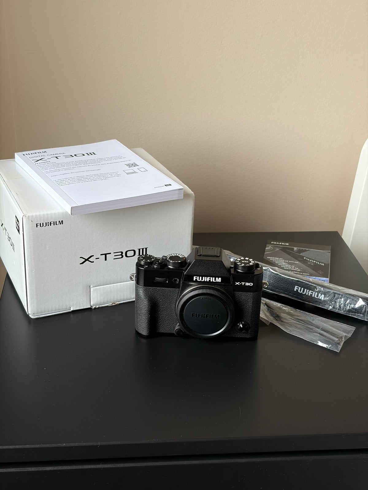 Fujifilm X-T30 III Body Zwart Als Nieuw, Lensdop, Ophalen of Verzenden, Zo goed als nieuw, Fujifilm