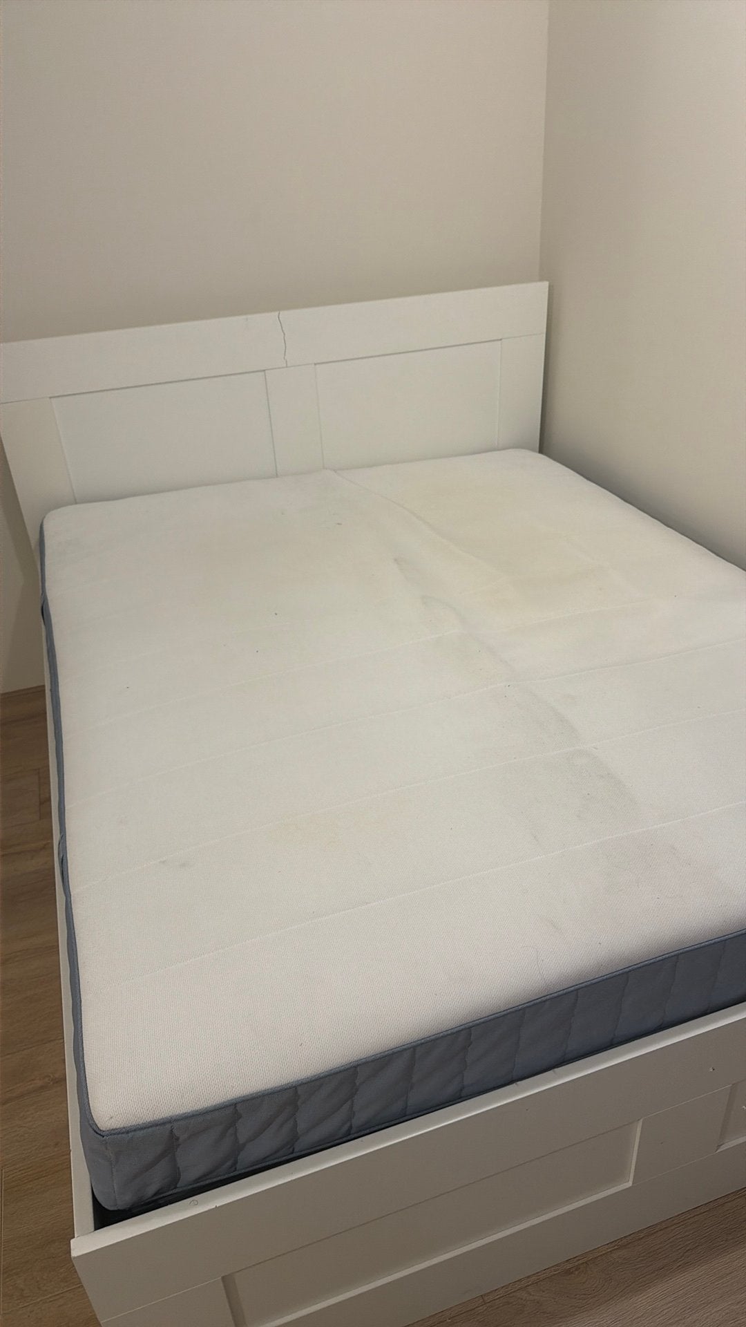 160x200 matras IKEA twv €200 gebruikt., Wit, Tweepersoons, Ophalen of Verzenden, Zo goed als nieuw