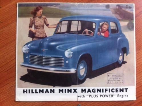 Hillman Minx incl Convertible originele auto folder '50, Ophalen, Zo goed als nieuw, Overige merken