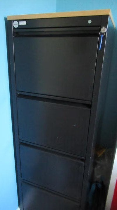 Archiefkast 4 laden met sleutel, Huis en Inrichting, Kasten | Roldeurkasten en Archiefkasten, Minder dan 50 cm, Gebruikt, Ophalen of Verzenden