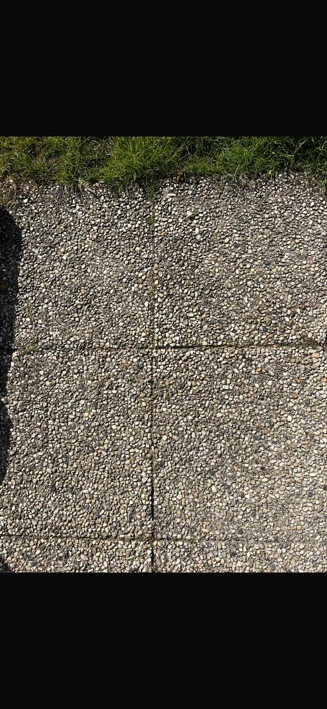 Grindtegels 50x50, Tuin en Terras, Ophalen, Gebruikt, 10 m² of meer, Gestraald