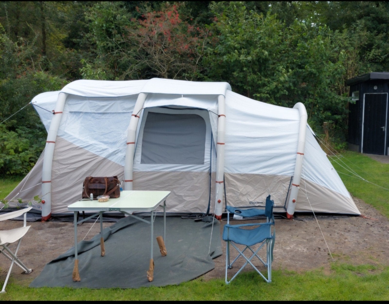 Quechua Air Seconds 6.3 Fresh & Black opblaasbare tent, Caravans en Kamperen, Tenten, Ophalen, Zo goed als nieuw, Tot en met 6