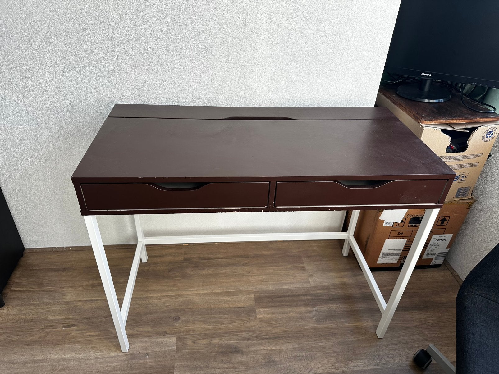 Ikea Alex Bureau, Huis en Inrichting, Bureaus, Gebruikt, Bruin, Ophalen