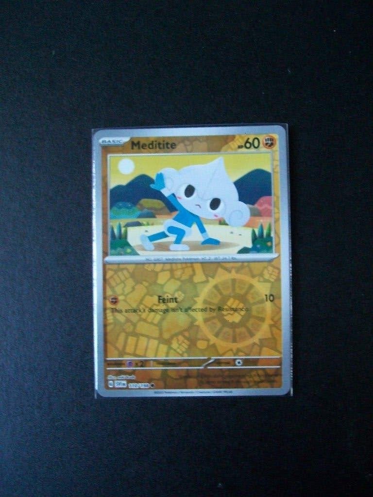 3091. Nieuwe Pokemon Kaart holofoil MEDITATE HP60 (110/198), Verzenden, Nieuw, Losse kaart, Foil