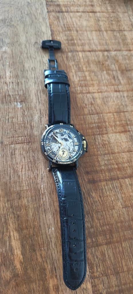 Theorema GM-101 Horloge - Zo goed als nieuw opwindhorloge, Overige merken, Leer, Staal, Polshorloge
