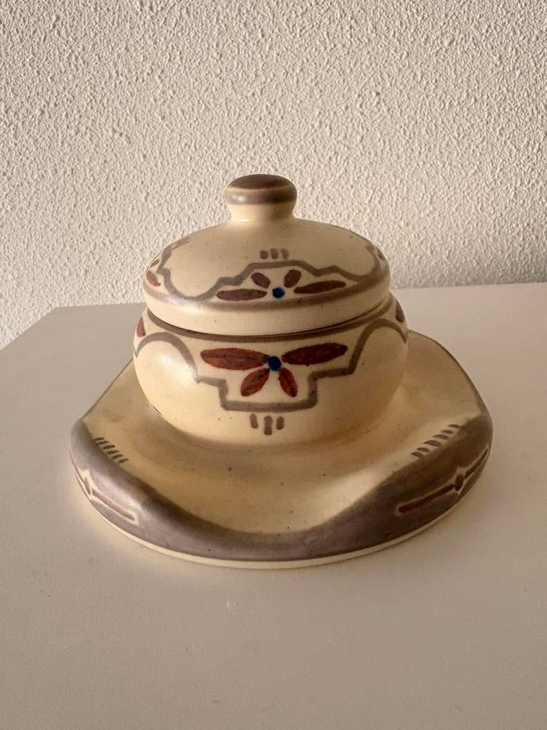 Gouda Goedewaagen inktpotje plateelbakkerij De Distel  1925, Ophalen of Verzenden