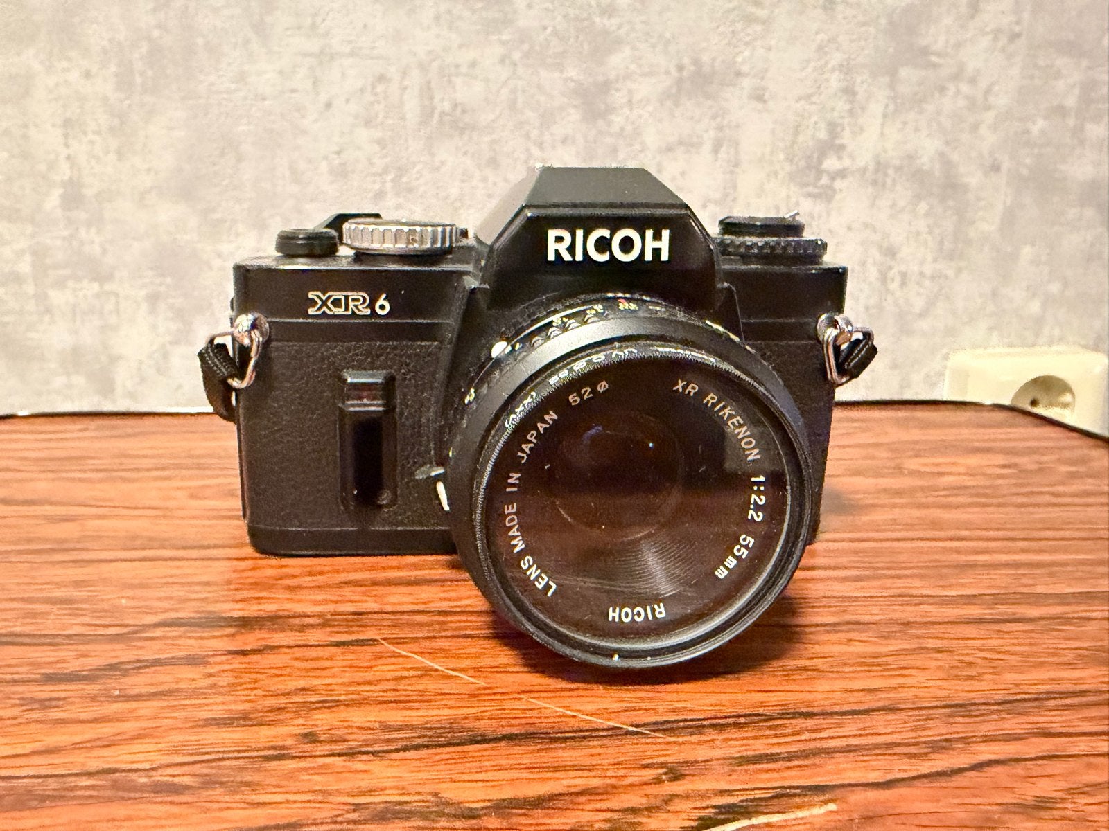 Ricoh XR 6 Spiegelreflexcamera met Rikenon 55mm f/2.2 lens, Audio, Tv en Foto, Ophalen of Verzenden, Gebruikt, Spiegelreflex, Overige Merken