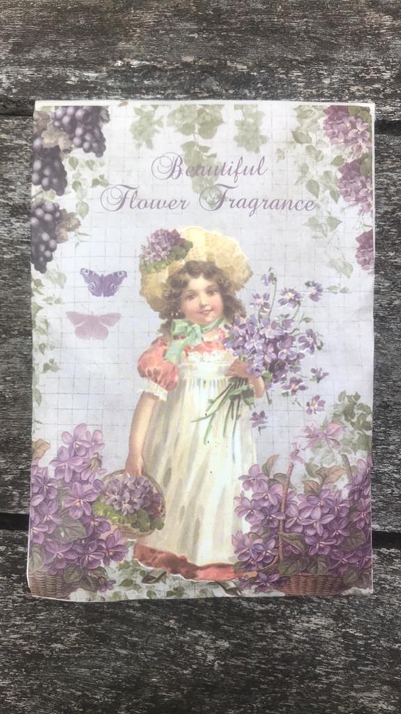 Geurzakje viooltjes nostalgisch, Brocante, Ophalen of Verzenden, Zo goed als nieuw, Paars