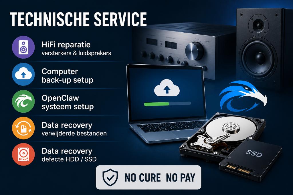Data Recovery & Reparatie, Ophalen of Verzenden, Gebruikt