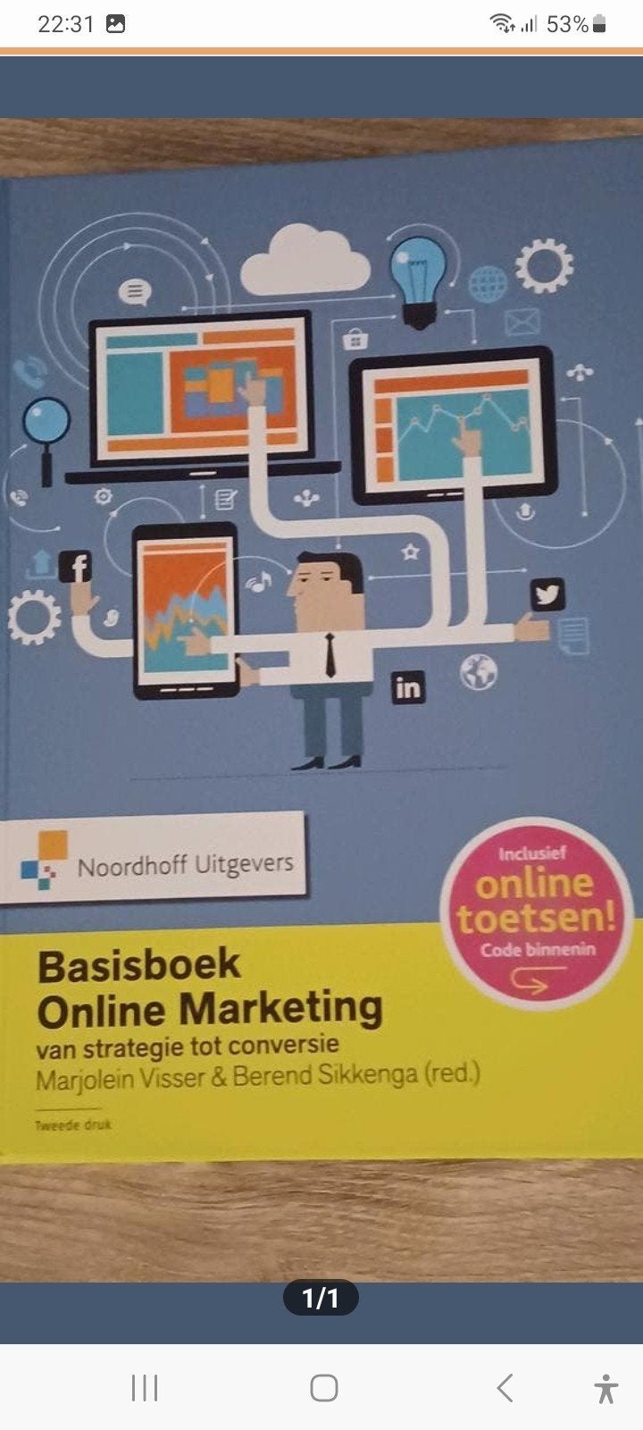 Basisboek Online Marketing - Tweede druk, Boeken, Zo goed als nieuw, Gamma, Marjolein Visser & Berend Sikkenga, HBO
