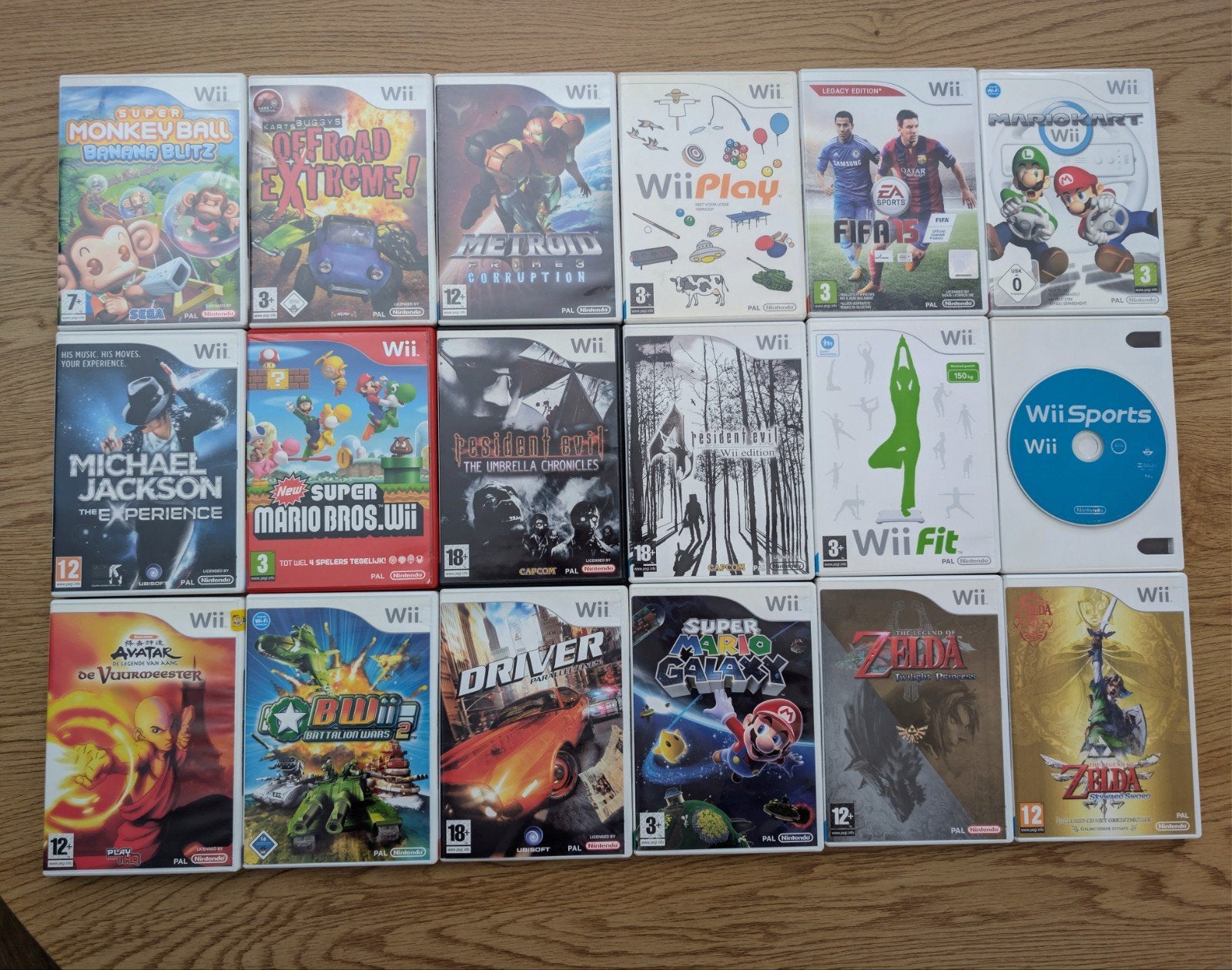 18 Nintendo Wii Games, Gebruikt, Ophalen of Verzenden, Eén computer, Sport