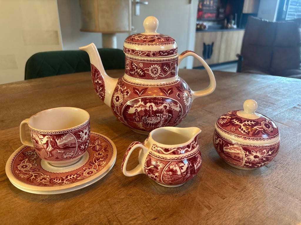 T.e.a.b. Boch Belgium Teadrinker theeservies, Antiek en Kunst, Antiek | Servies los, Ophalen of Verzenden
