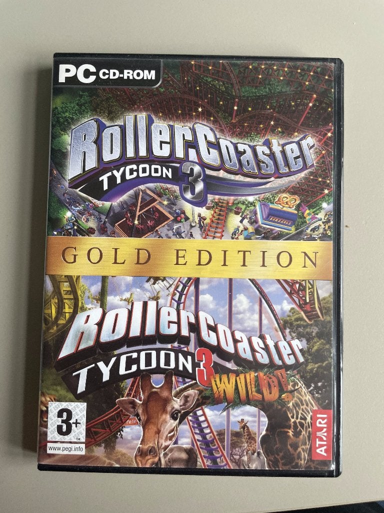 RollerCoaster Tycoon 3 Gold Edition PC CD-ROM, Gebruikt, 1 speler, Ophalen of Verzenden, Vanaf 3 jaar