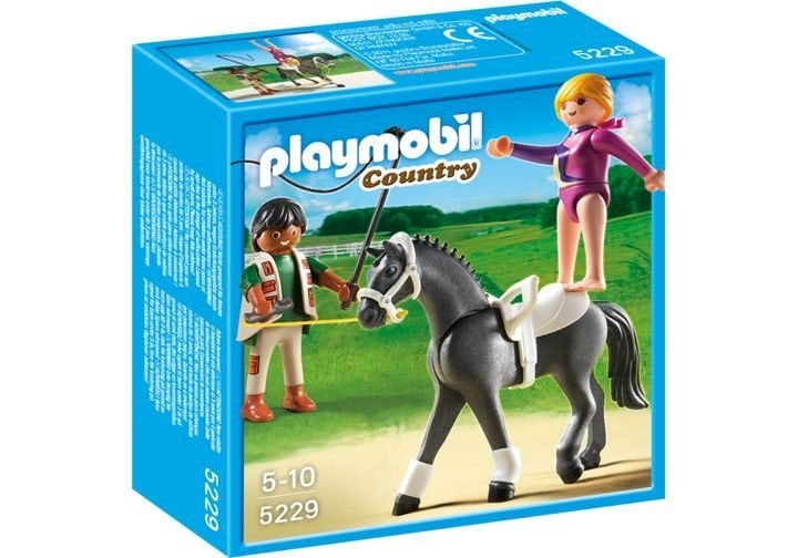 5229 acrobate te paard met trainer / paardendressuur, Complete set, Nieuw, Ophalen of Verzenden, Country