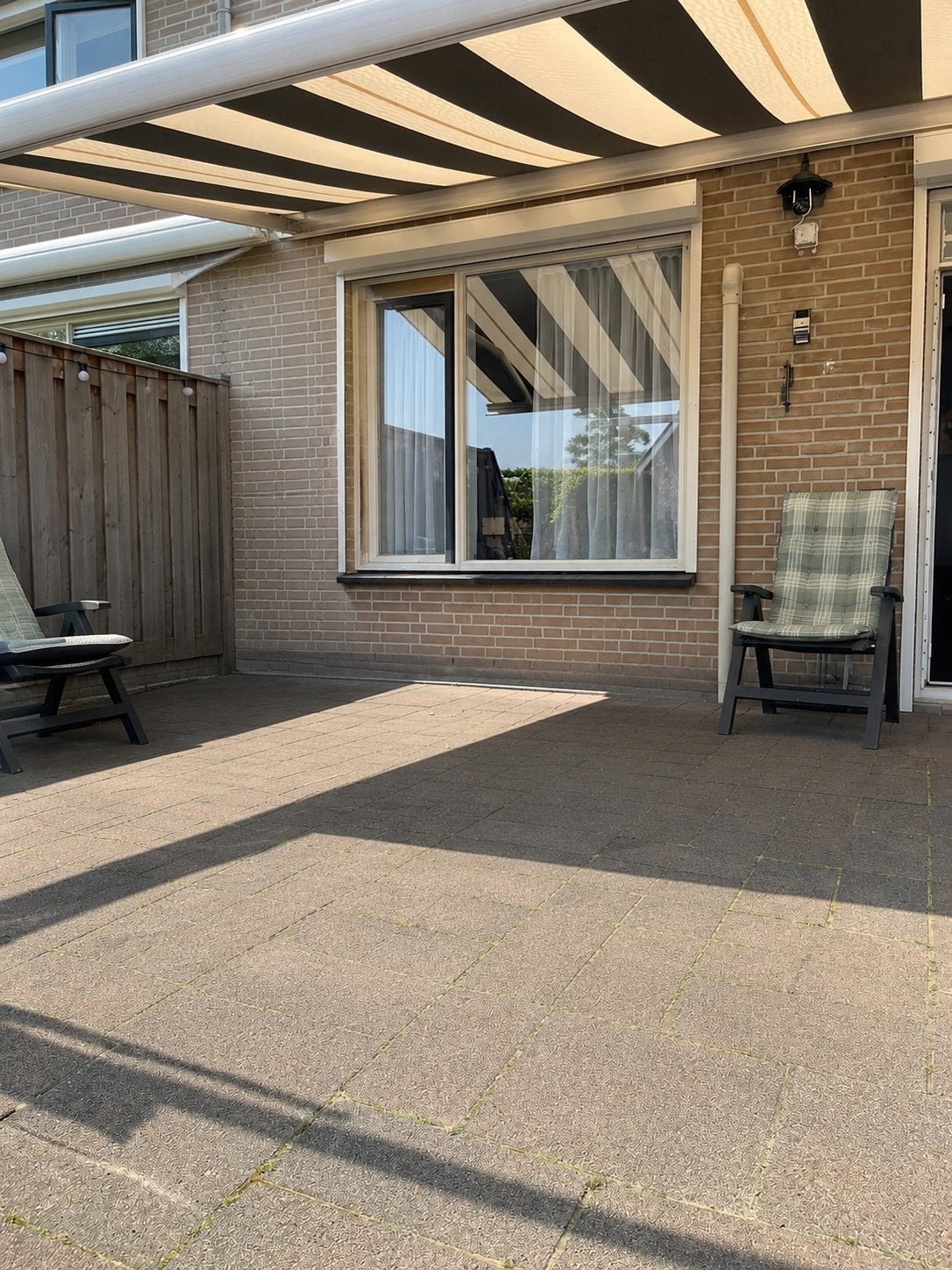 Zonnescherm/knikarmscherm Rainbow collection, Ophalen, 450 cm of meer, Elektrisch, Zo goed als nieuw