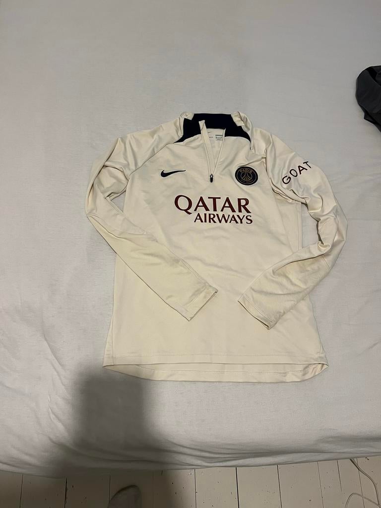 PSG Trainingstrui Nike Qatar Airways GOAT Maat M, Wit, Ophalen of Verzenden, Zo goed als nieuw, Voetbal