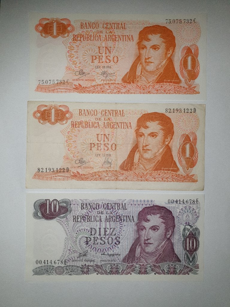Diverse bankbiljetten Argentinie, Postzegels en Munten, Verzenden, Zuid-Amerika, Setje