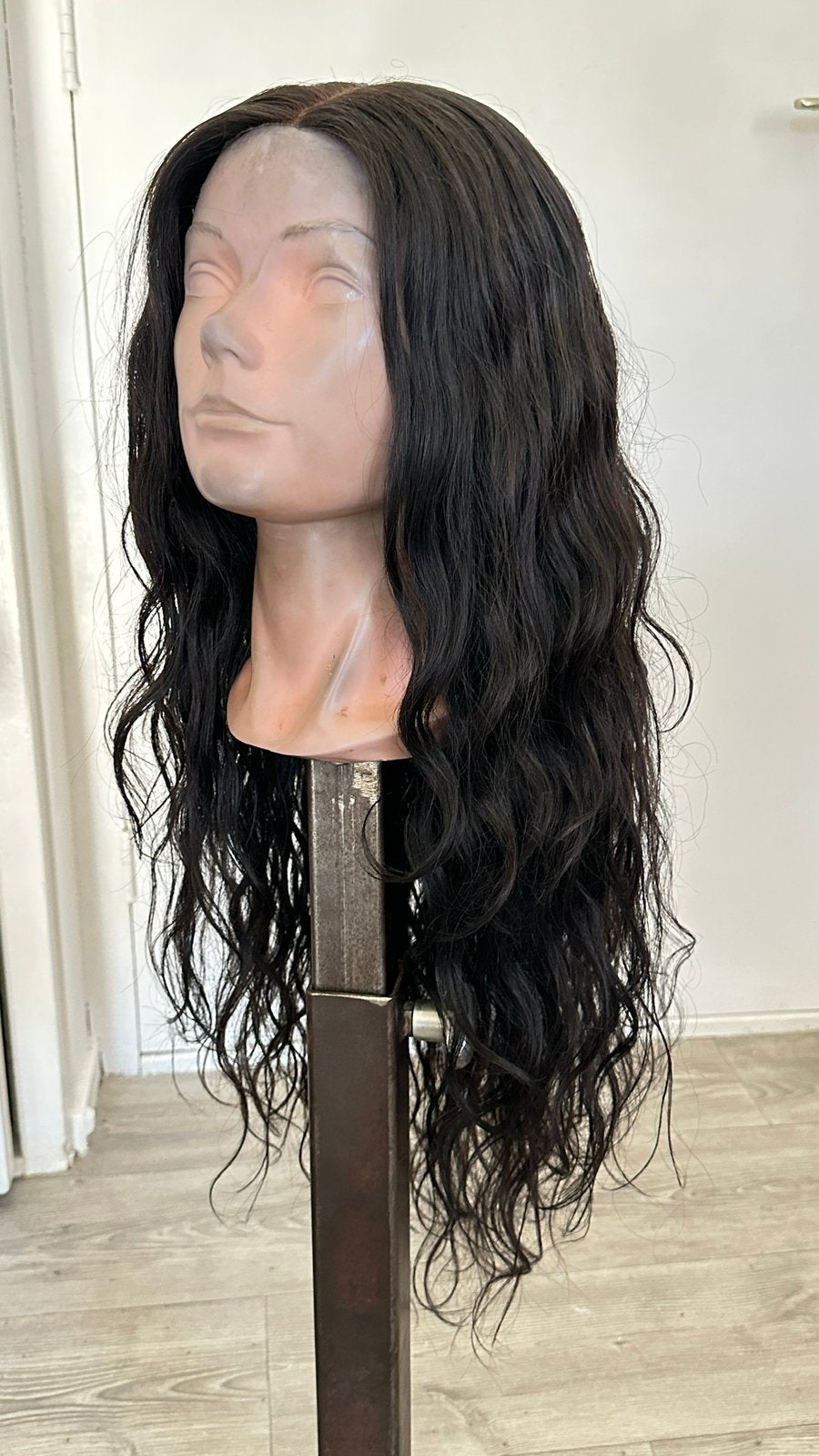 LACE WIG REAL HAAR, Ophalen of Verzenden, Zo goed als nieuw, Pruik of Haarverlenging