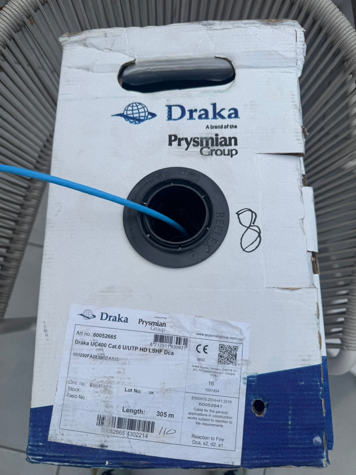 Draka UC400 Cat 6 kabel.  137 meter totaal UTP, Ophalen of Verzenden, Nieuw, Draka, Kabel of Snoer