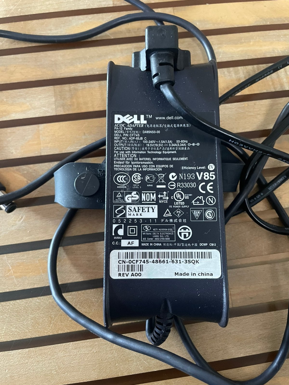 Dell adapter DA65NS0-00, Computers en Software, Ophalen of Verzenden, Zo goed als nieuw, Dell