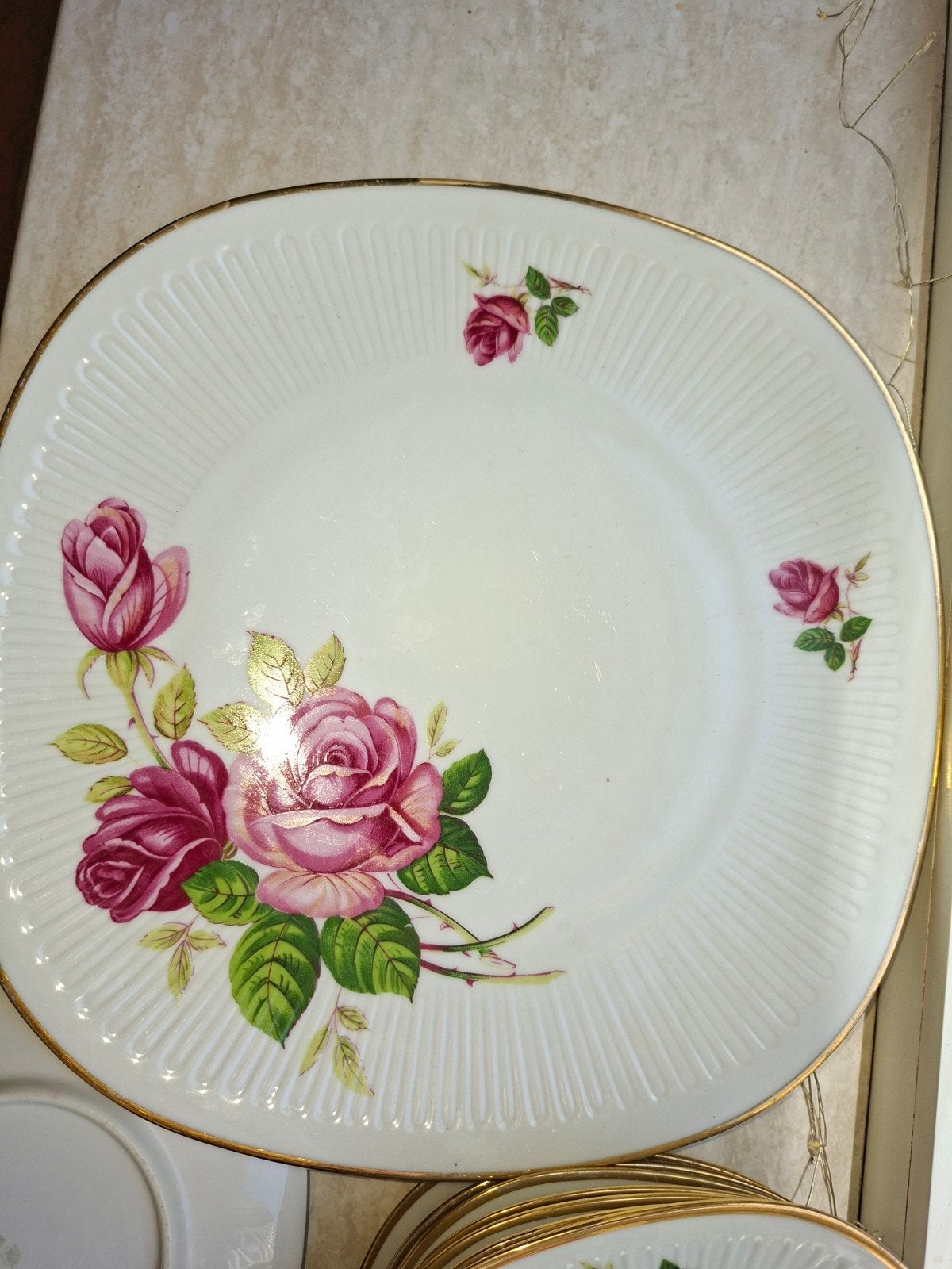 Hart porzellan cake set, Ophalen of Verzenden