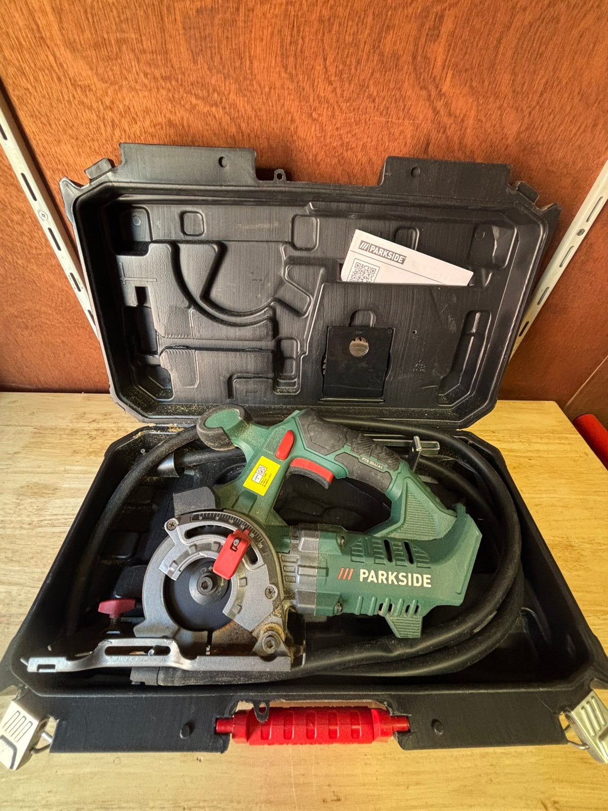 Te Koop Parkside handcirkelzaag PTS 20Li A1, Ophalen, Gebruikt, Cirkelzaag, 30 tot 70 mm